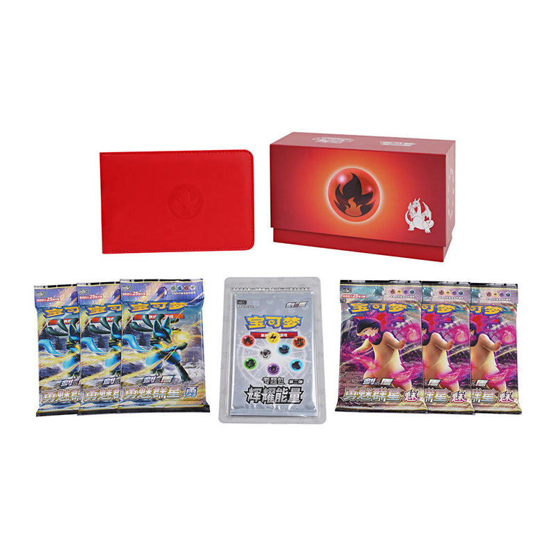 PTCG Radiant Energy Premium Box: Fire / Fighting / Darkness-Type Card Album Collection Gift Box